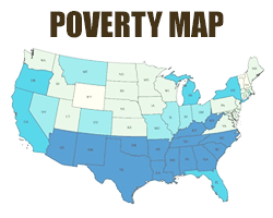 Map of Poverty Rate by State